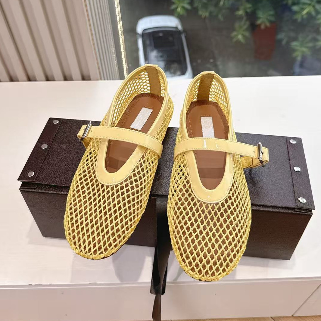 Ballet Flat Women - Designer Brand Woven Fishing Net Mary