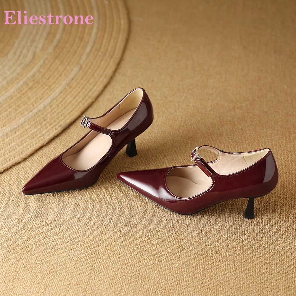 Women'S Shoes Size 12 - New Spring Glossy Black Red Women