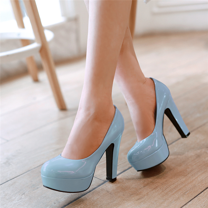 Elegant Women High Heels Platf - Patent Leather Pump review and price