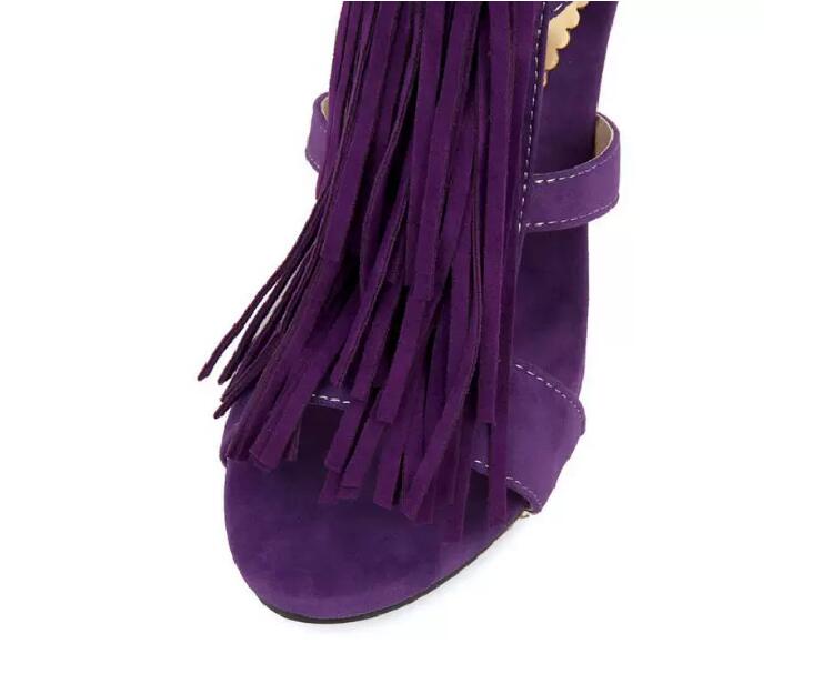 Sexy Purple Black Faux Suede T - Women'S Shoes Size 12 review and price