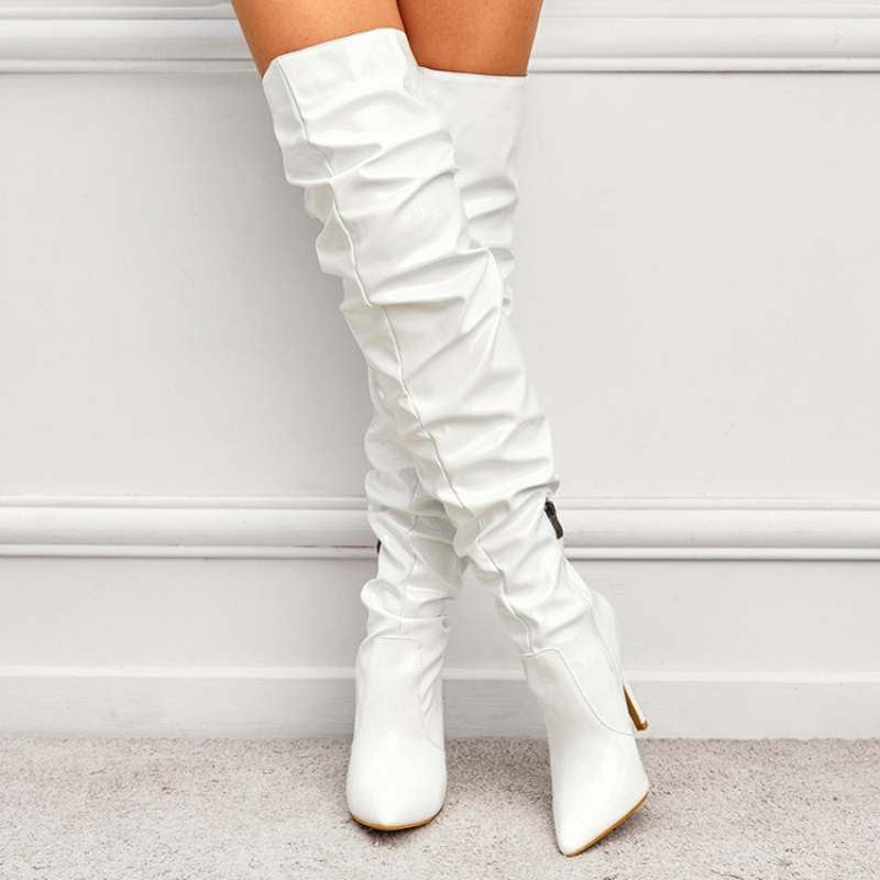 Women's Boots Over The Knee Sh - Patent Leather Pump review and price