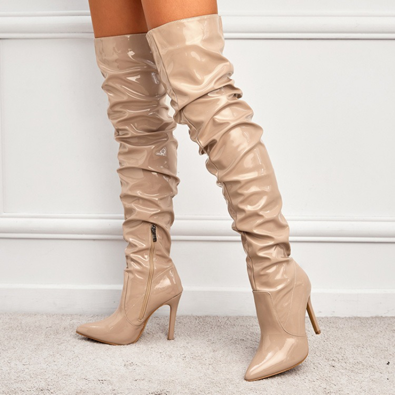 Women's Boots Over The Knee Sh - Patent Leather Pump review and price