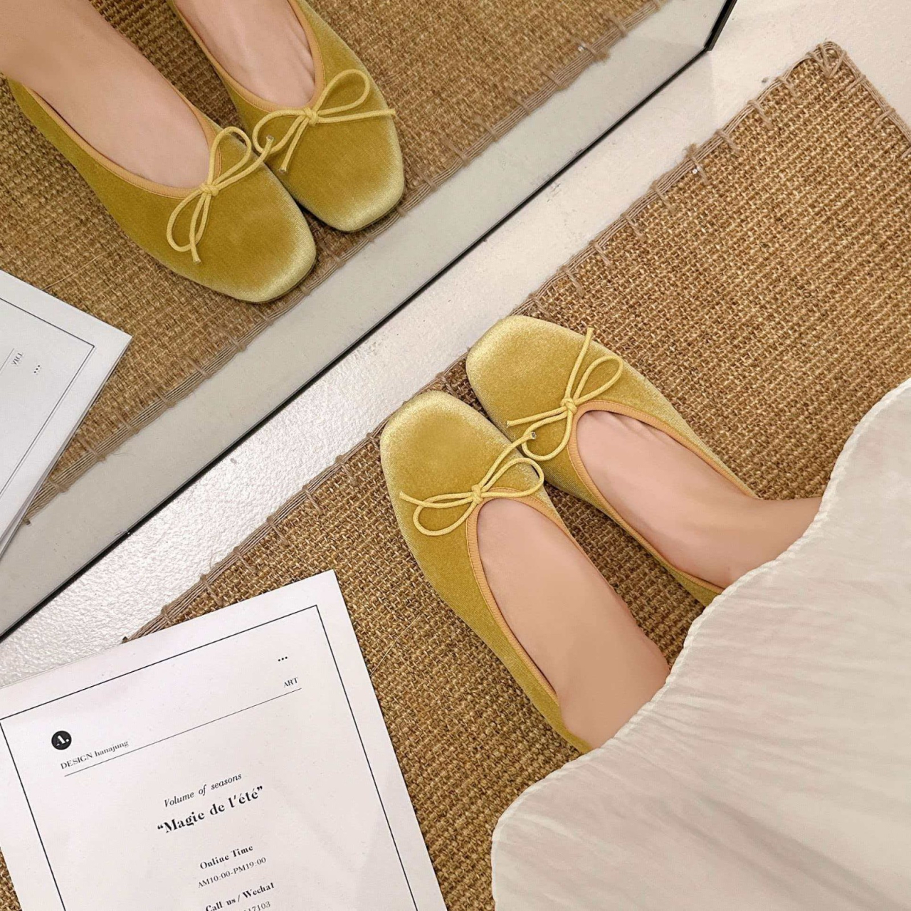 French-style high-end velvet b - Ballet Flat Women review and price