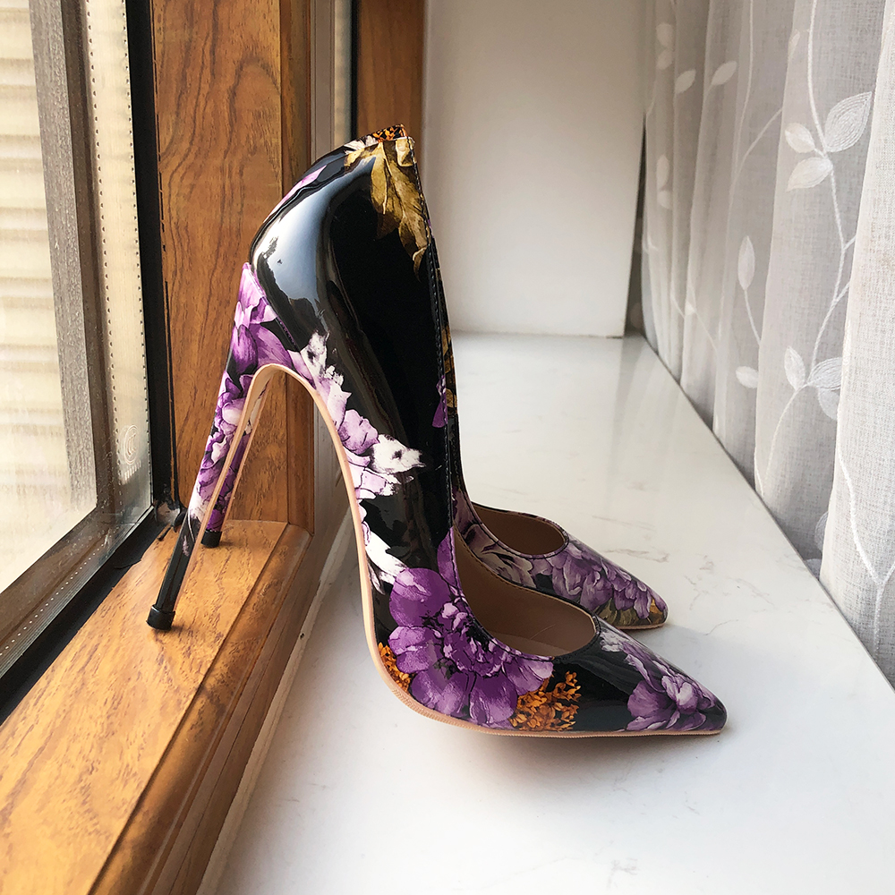 Tikicup Purple Flower Print Wo - Patent Leather Pump review and price