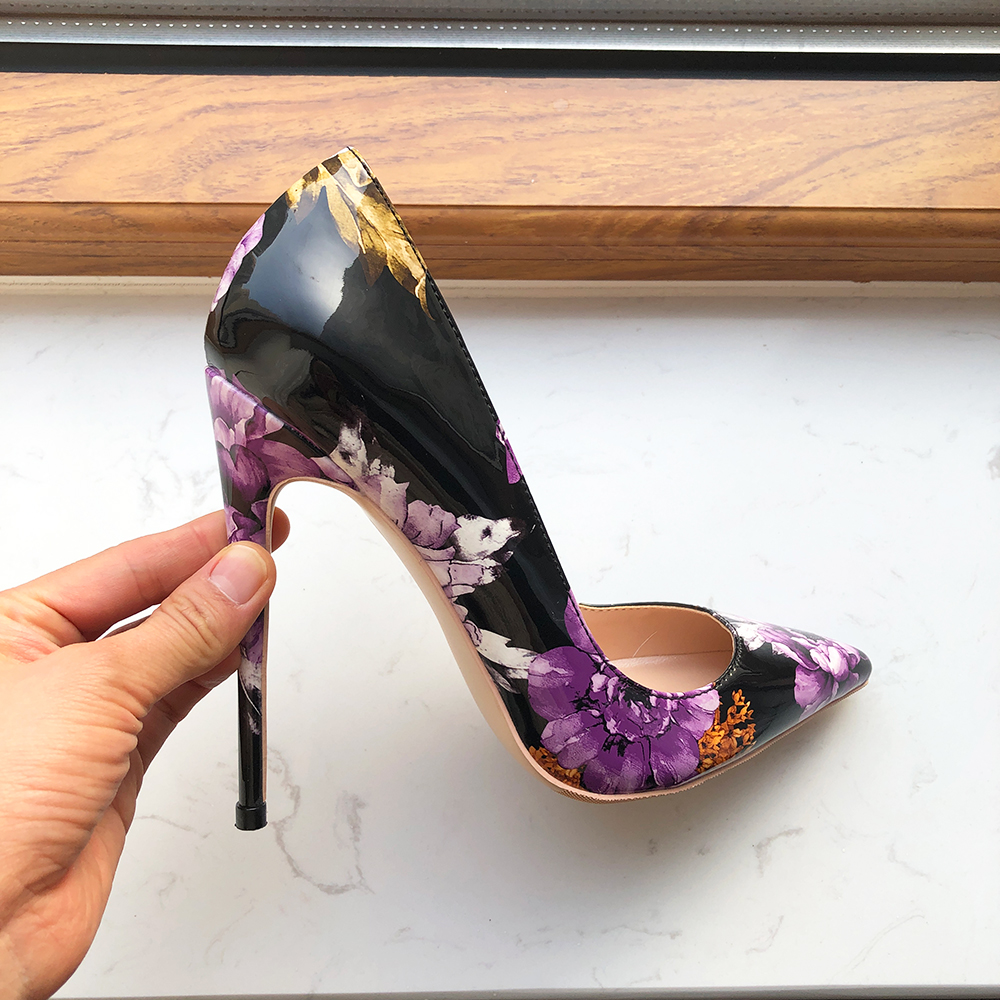 Tikicup Purple Flower Print Wo - Patent Leather Pump review and price