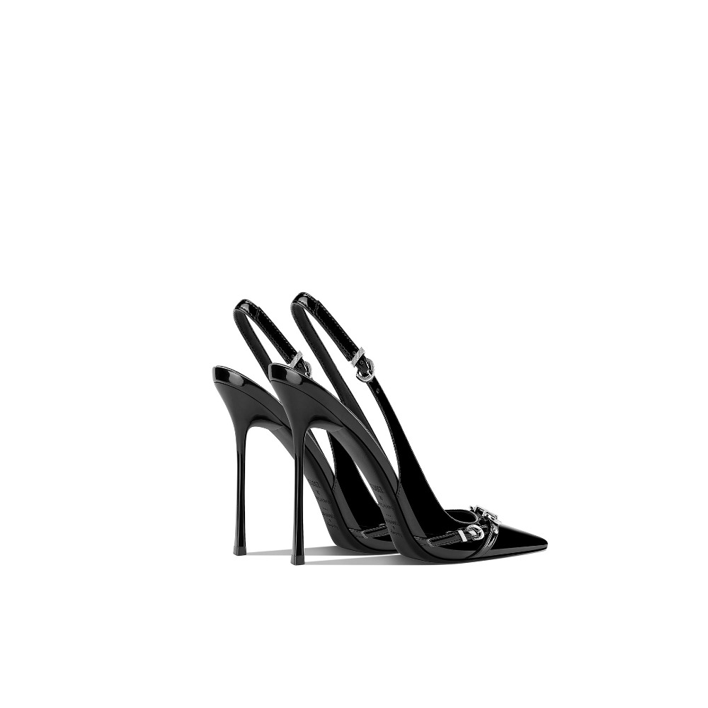 Fashionable Black Pointed Toe  - Strappy Heeled Sandals review and price