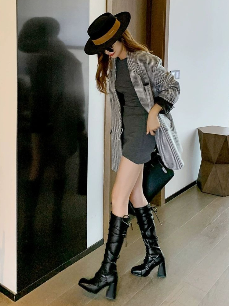 Autumn Winter Leather Strap Kn - Women'S Shoes Trending 2025 review and price