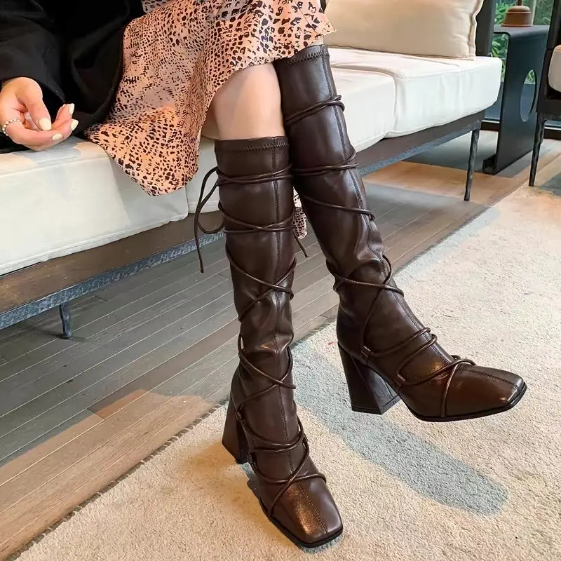 Autumn Winter Leather Strap Kn - Women'S Shoes Trending 2025 review and price
