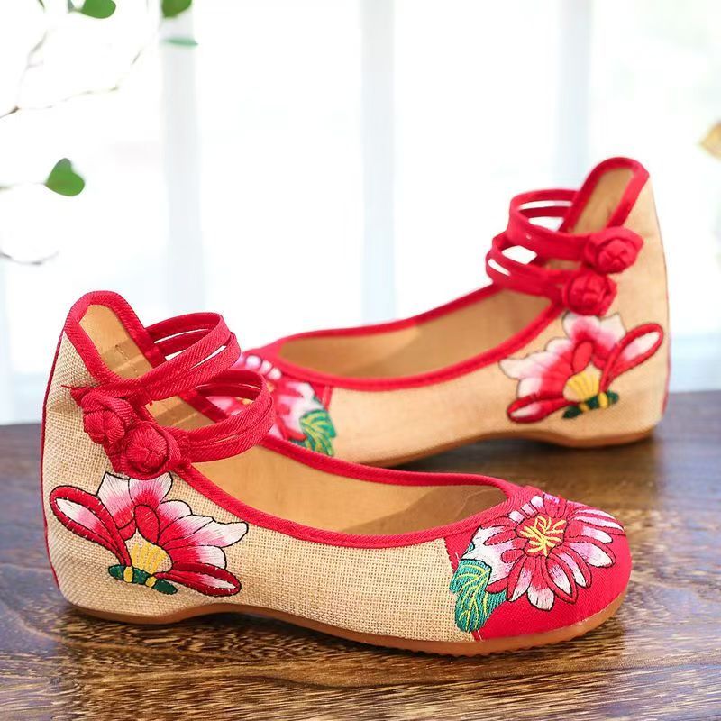Woman Wedges Embroidered Cloth - Ballet Flat Women review and price