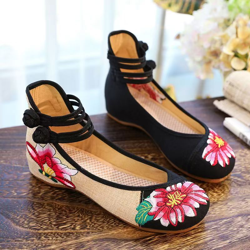 Woman Wedges Embroidered Cloth - Ballet Flat Women review and price