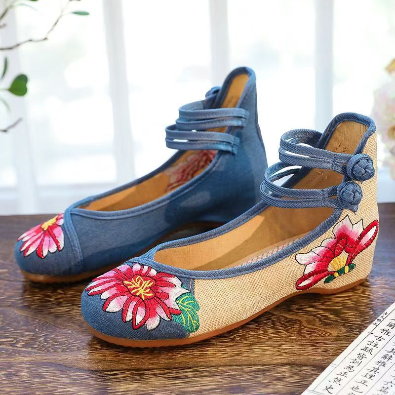 Woman Wedges Embroidered Cloth - Ballet Flat Women review and price