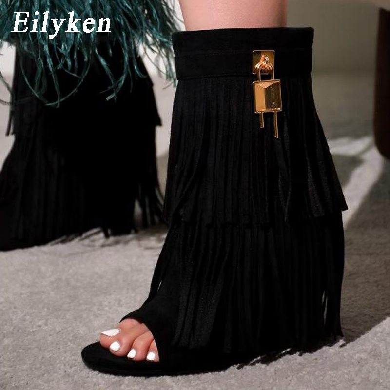 Eilyken Designer Fringe Wedges - Women Shoes Boots review and price
