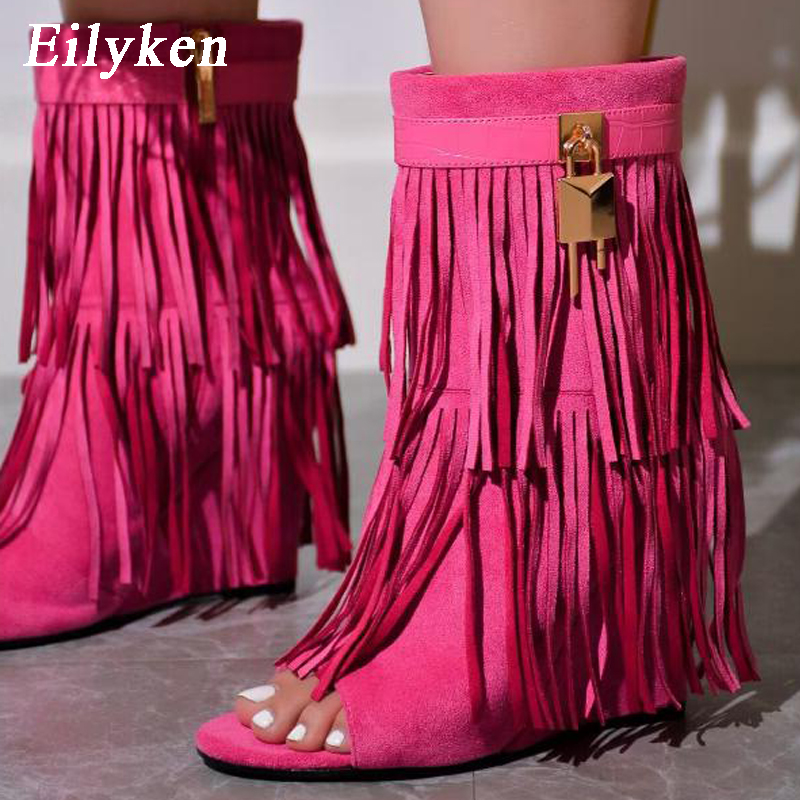 Eilyken Designer Fringe Wedges - Women Shoes Boots review and price