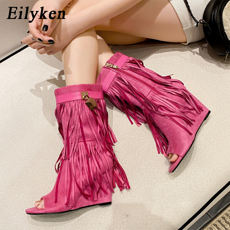 Eilyken Designer Fringe Wedges - Women Shoes Boots review and price