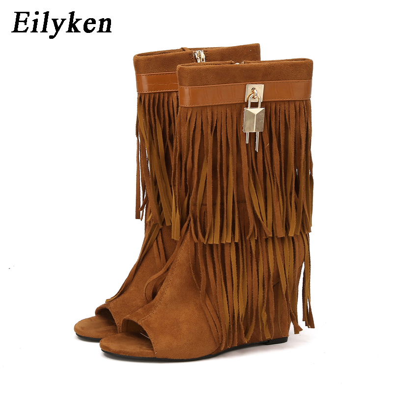 Eilyken Designer Fringe Wedges - Women Shoes Boots review and price